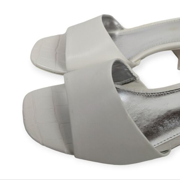 Circus NY by Sam Edelman White Croc Nova Block Heel Mules Size 6.5 - Picture 8 of 11